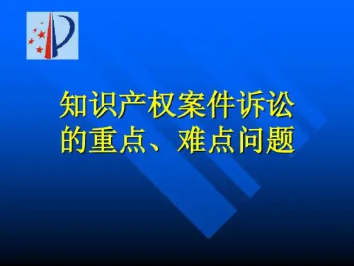 知识产权案件诉讼的重点、难点问题