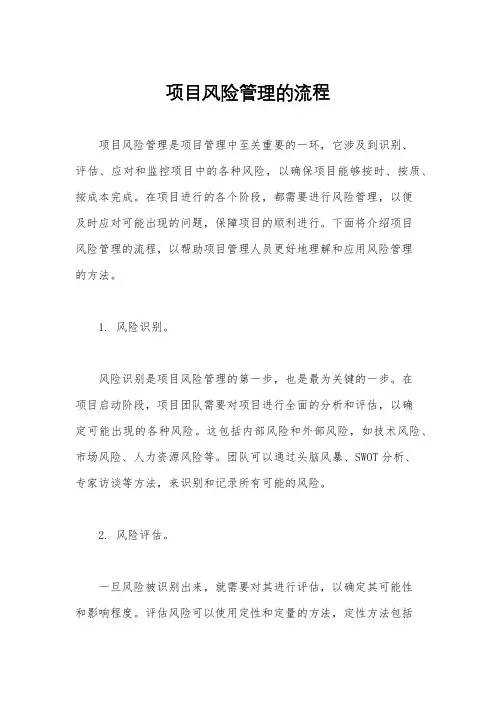 项目风险管理的流程