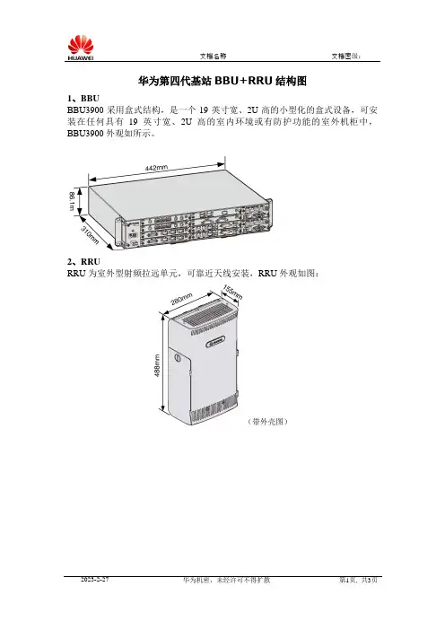 华为第四代基站BBU+RRU结构图