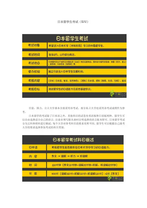 日本留学生考试(EJU)最全解析