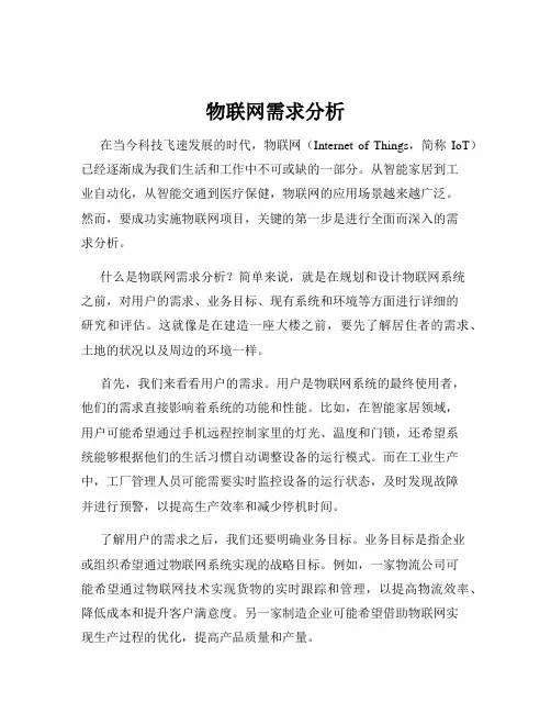 物联网需求分析