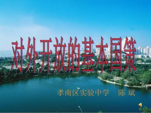 对外开放的基本国策ppt