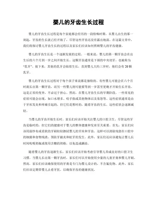 婴儿的牙齿生长过程