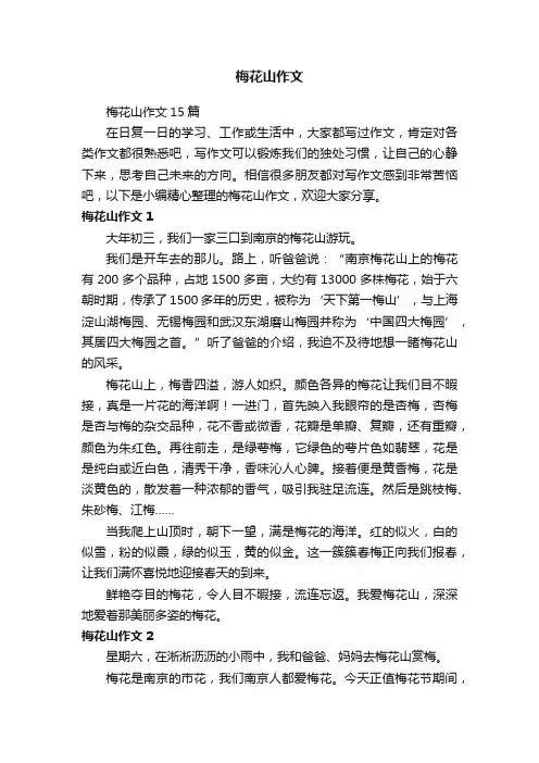 梅花山作文