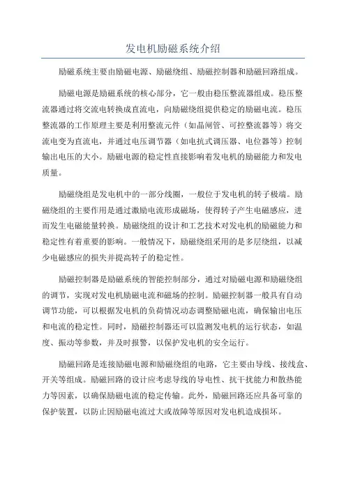 发电机励磁系统介绍