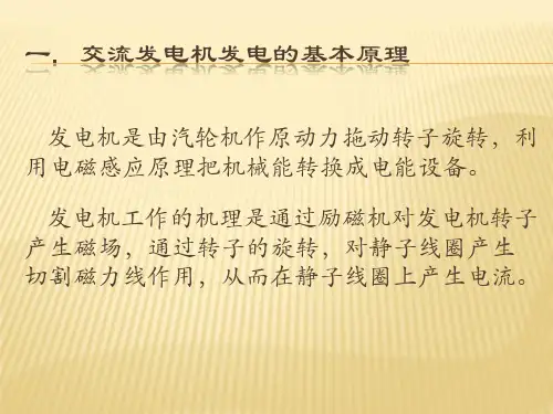 火电厂生产过程四发电机设备及电气系统
