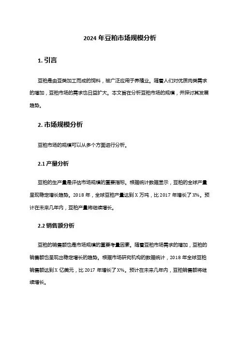 2024年豆粕市场规模分析