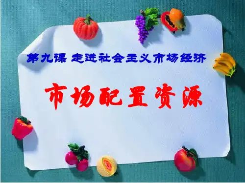 市场配置资源PPT