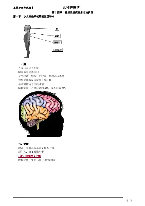 初级护师考试辅导 第14章 神经系统疾病患儿的护理(讲义)