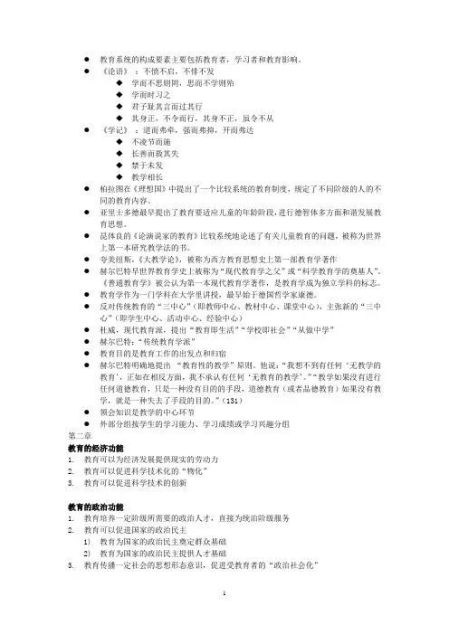 教育学 电子版整理版