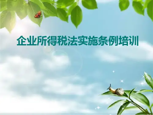 企业所得税实施条例培训讲义幻灯片PPT