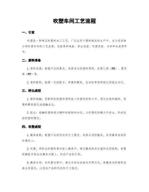 吹塑车间工艺流程