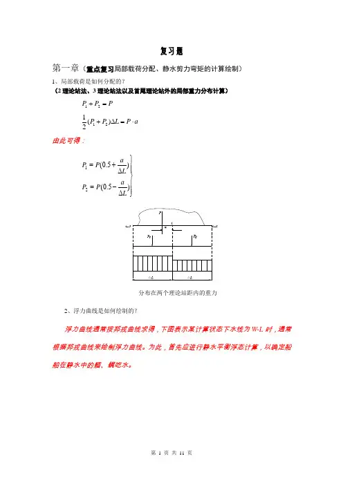 船舶强度与结构设计的复习题讲诉
