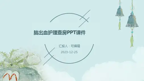 脑出血护理查房ppt课件