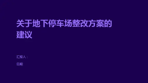 关于地下停车场整改方案的建议