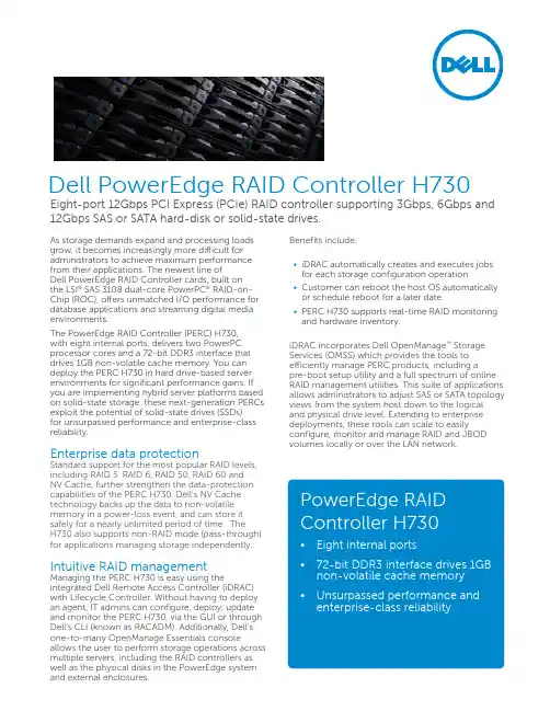 Dell PowerEdge RAID Controller H730说明书