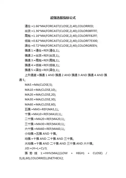 超强选股指标公式