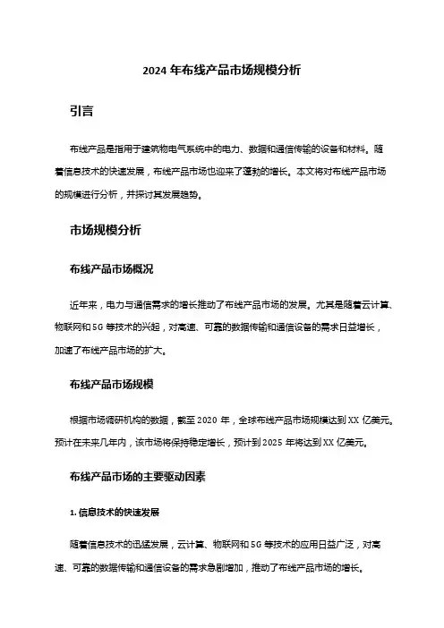 2024年布线产品市场规模分析