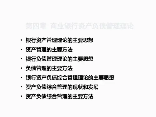 银行资产管理理论ppt