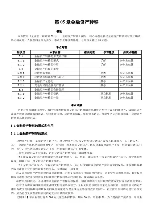 第05章金融资产转移
