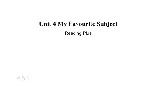 2024年人教版七年级英语上册 Unit 4 Reading Plus(课件)