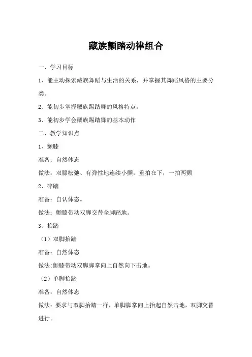 藏族颤踏动律组合