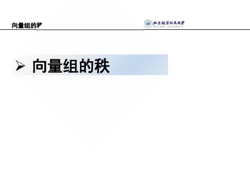 线性代数 向量组的秩与极大线性无关组