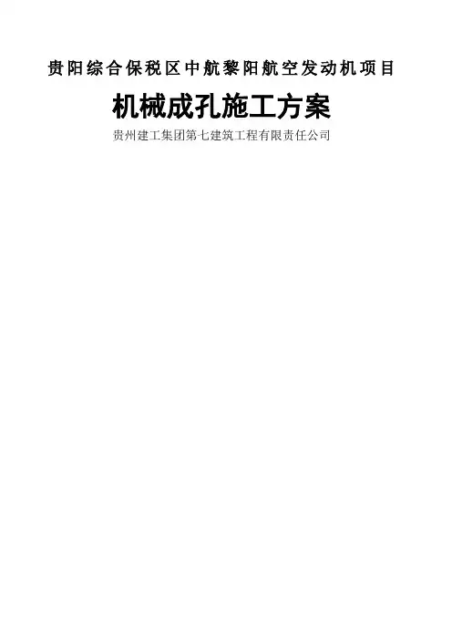 机械成孔施工方案