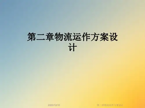 第二章物流运作方案设计