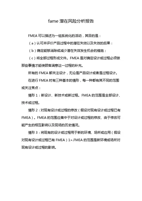 fame潜在风险分析报告