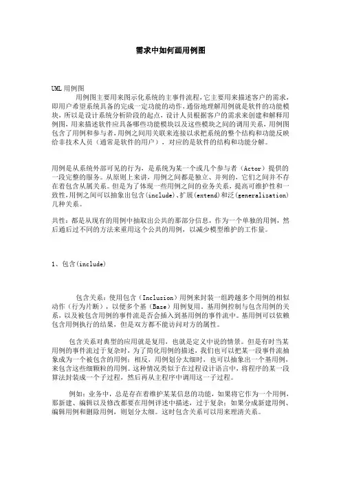 需求中如何画用例图