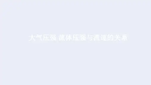 中考物理一轮复习课件大气压强流体压强与流速的关系(精)
