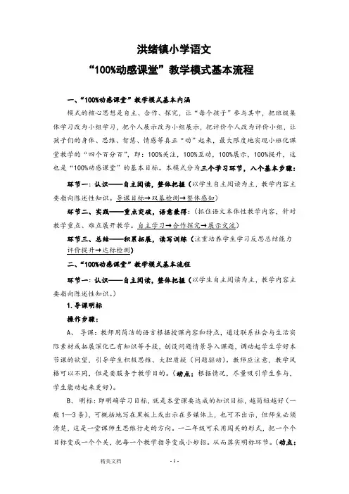 洪小“100%动感课堂”模式(新)