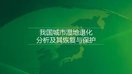 生态系统管理课程汇报PPT