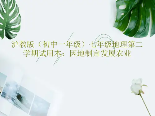 沪教版(初中一年级)七年级地理第二学期试用本：因地制宜发展农业19页PPT