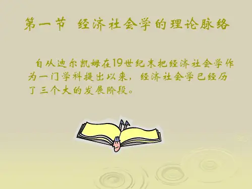 十四章怀特等人的新经济社会学