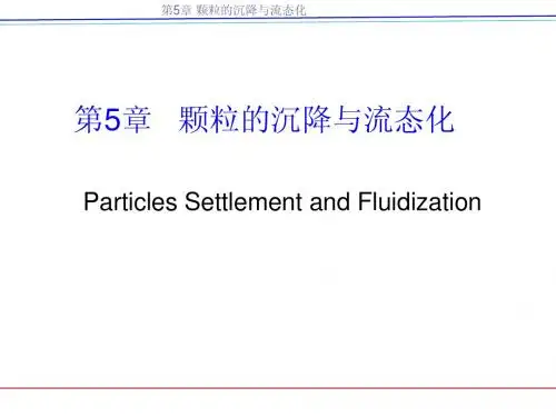 第5章   颗粒的沉降和流态化
