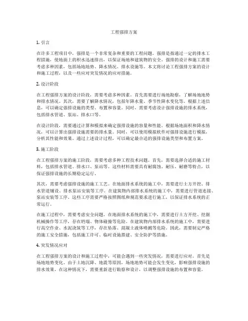 工程强排方案