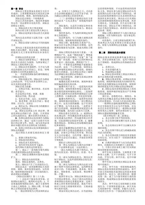 国际法复习笔记