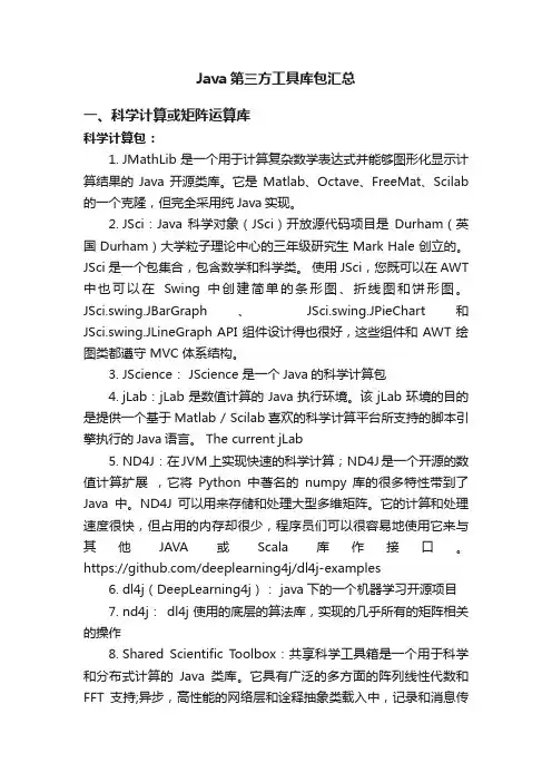 Java第三方工具库包汇总