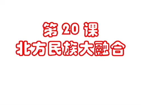 七年级历史上册第20课北方民族大融合课件人教新课标版