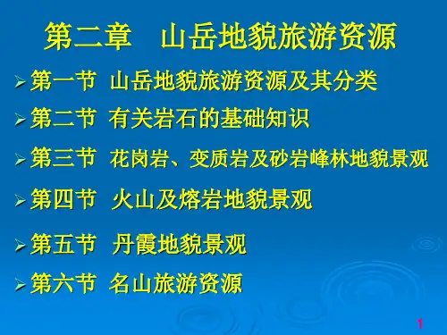 第二章 山岳地貌旅游资源