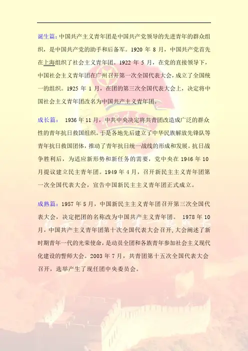 中国共青团简介