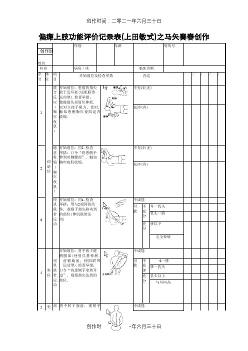上田敏评定表