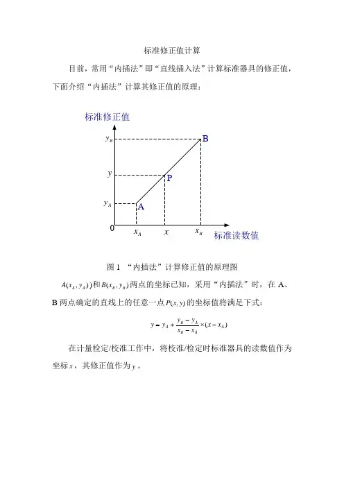 标准表修正值计算