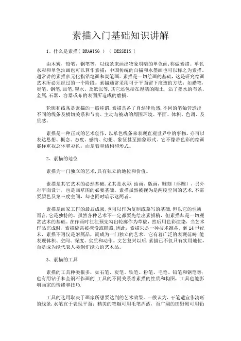 素描入门基础知识讲解