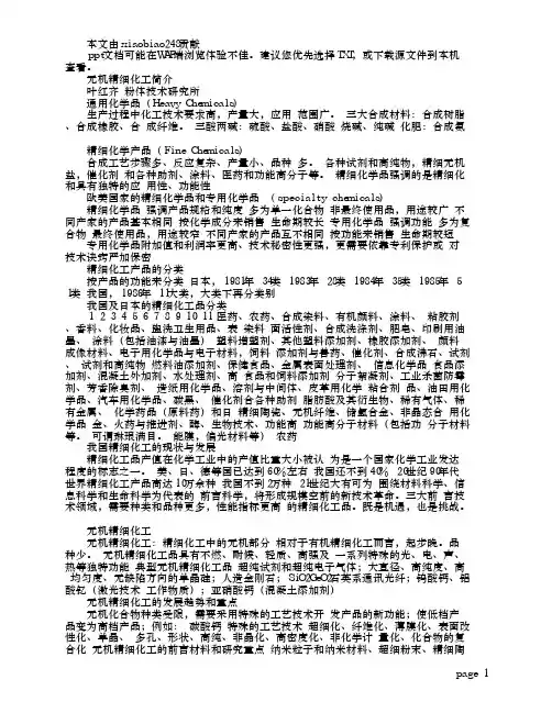 1-无机精细化工简介