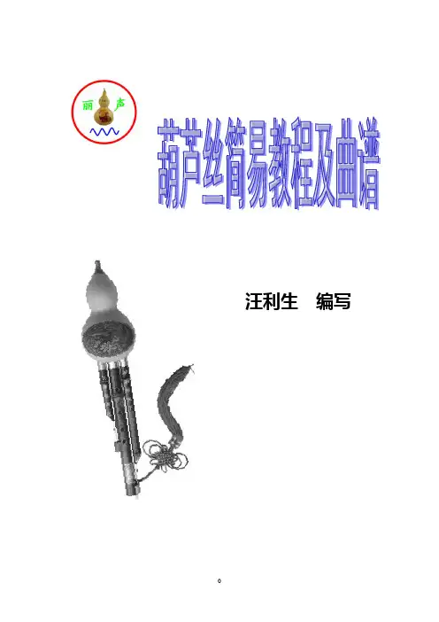 葫芦丝简易入门教程带曲谱版本(汪利生)