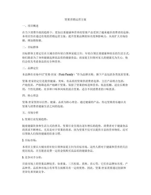 坚果营销运营方案