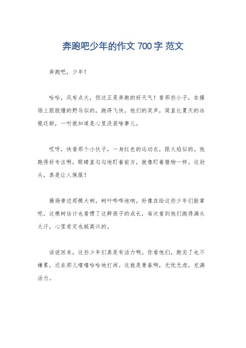 奔跑吧少年的作文700字 范文